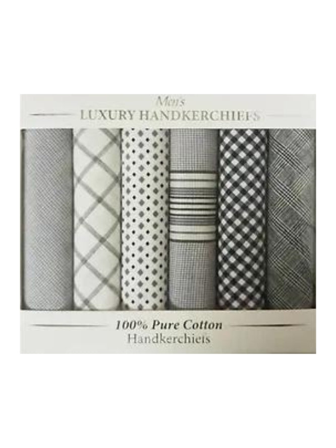 ASSORTED MONOCHROME HANDKERCHIEFS