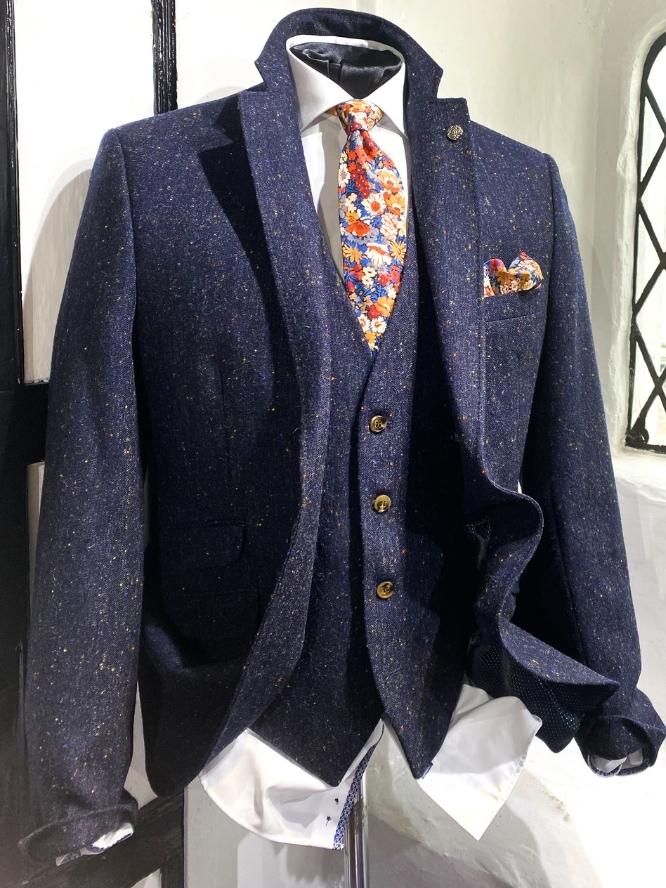 Dark Blue Tweed Jacket