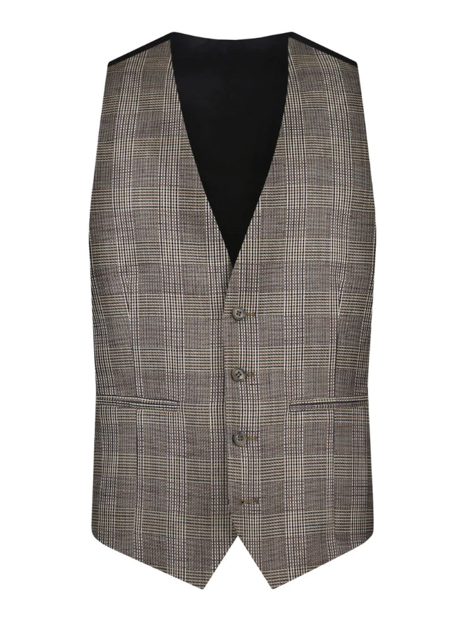 Ivory Check Waistcoat