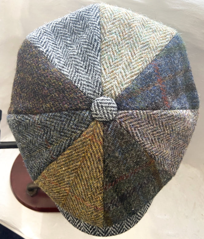 Mens Patchwork Flat Cap