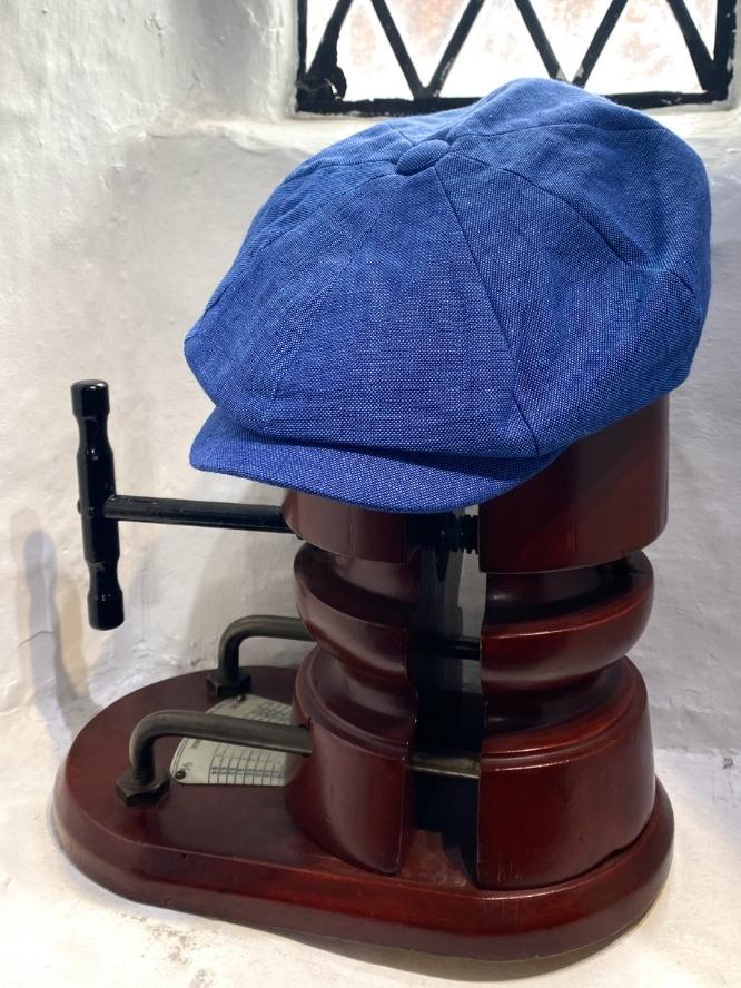 Blue Irish Linen Alfie Cap
