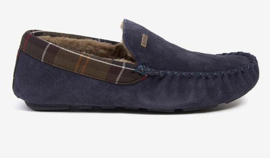 Monty Navy Suede Slippers