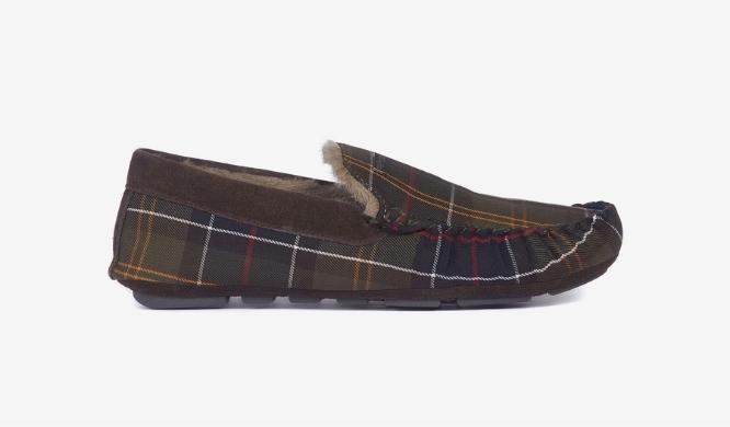 Monty Classic Tartan Suede Slippers