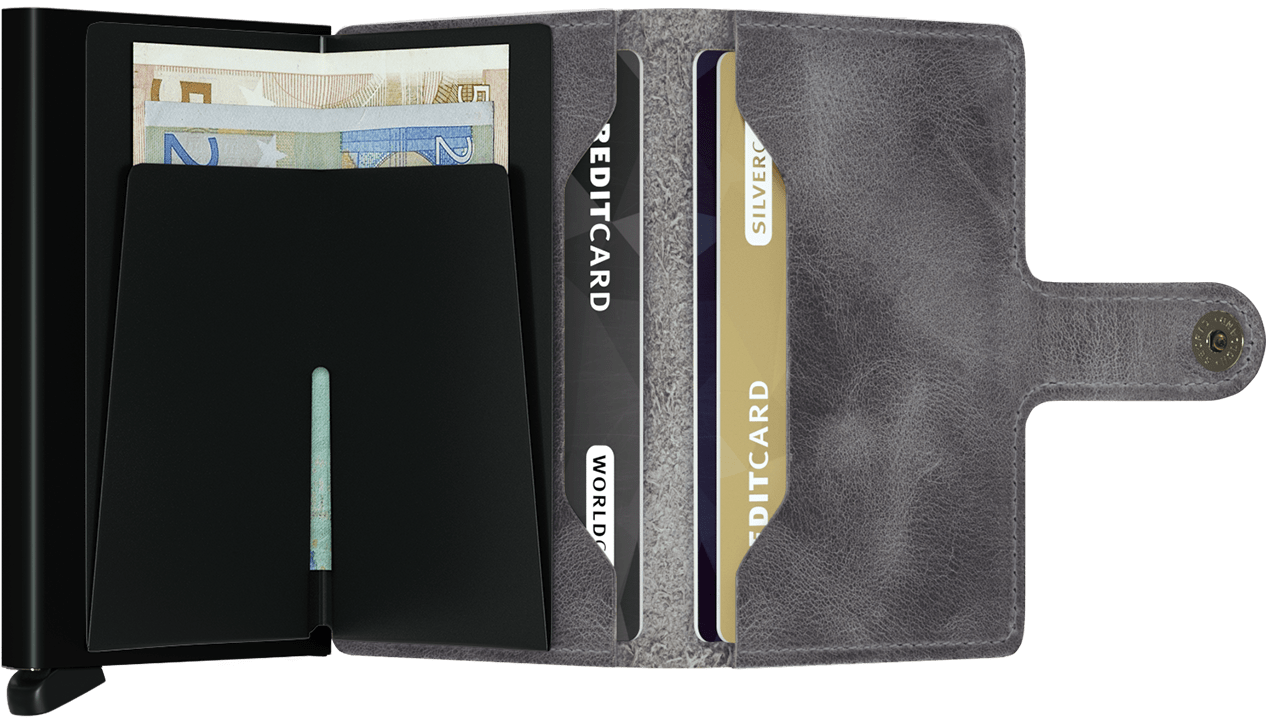 MINIWALLET VINTAGE GREY & BLACK