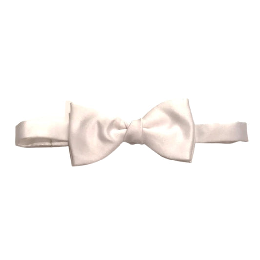 Satin White Bow Tie