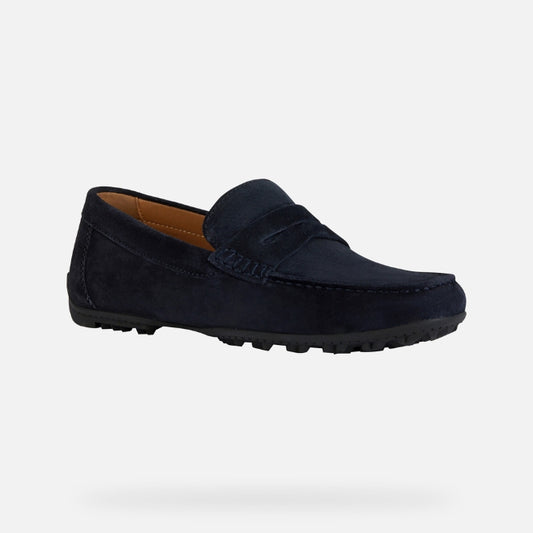 Suede Navy Loafers