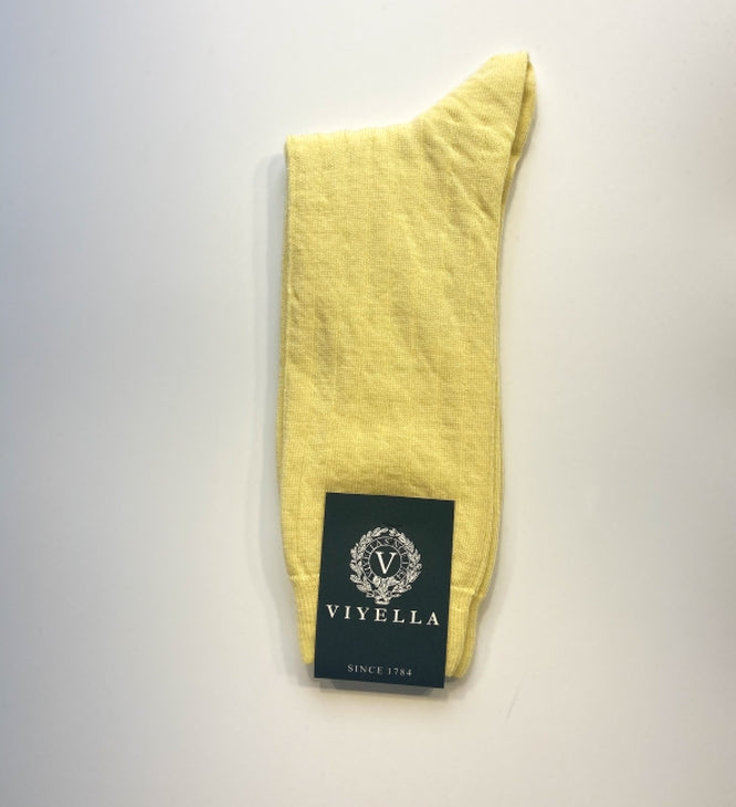 Ribbed Lemon Wool Socks
