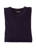 PURPLE CREW NECK WOOL BLEND JUMPER