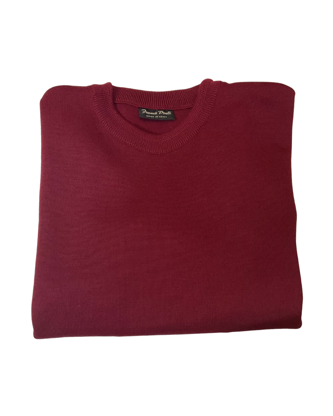 WINE CREW NECK WOOL BLEND JUMPER
