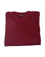WINE CREW NECK WOOL BLEND JUMPER