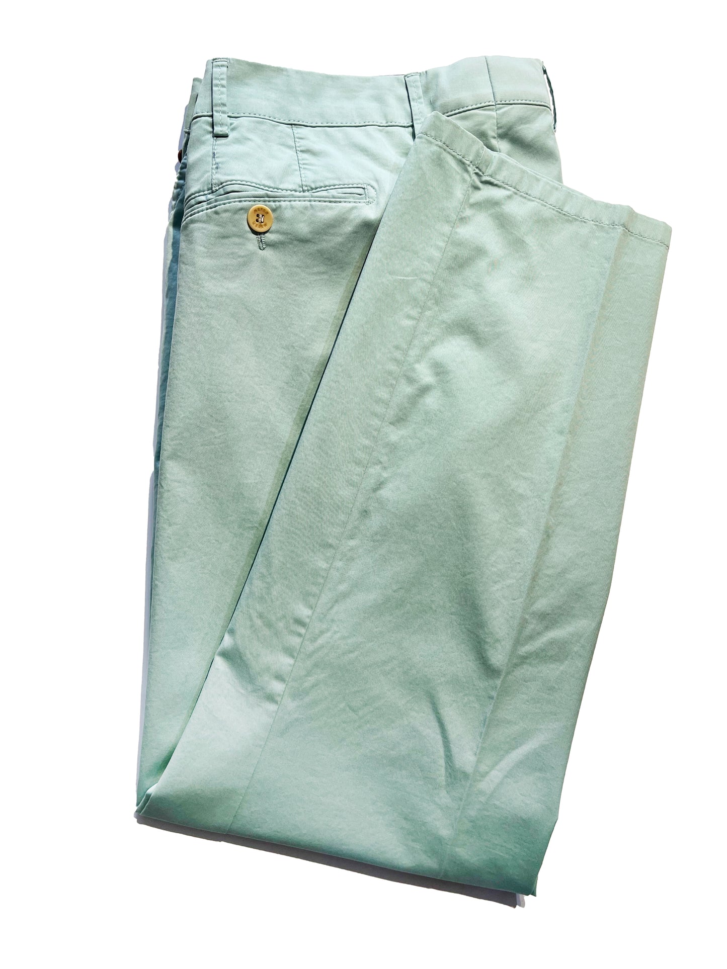 LIGHT GREEN COTTON CHINOS