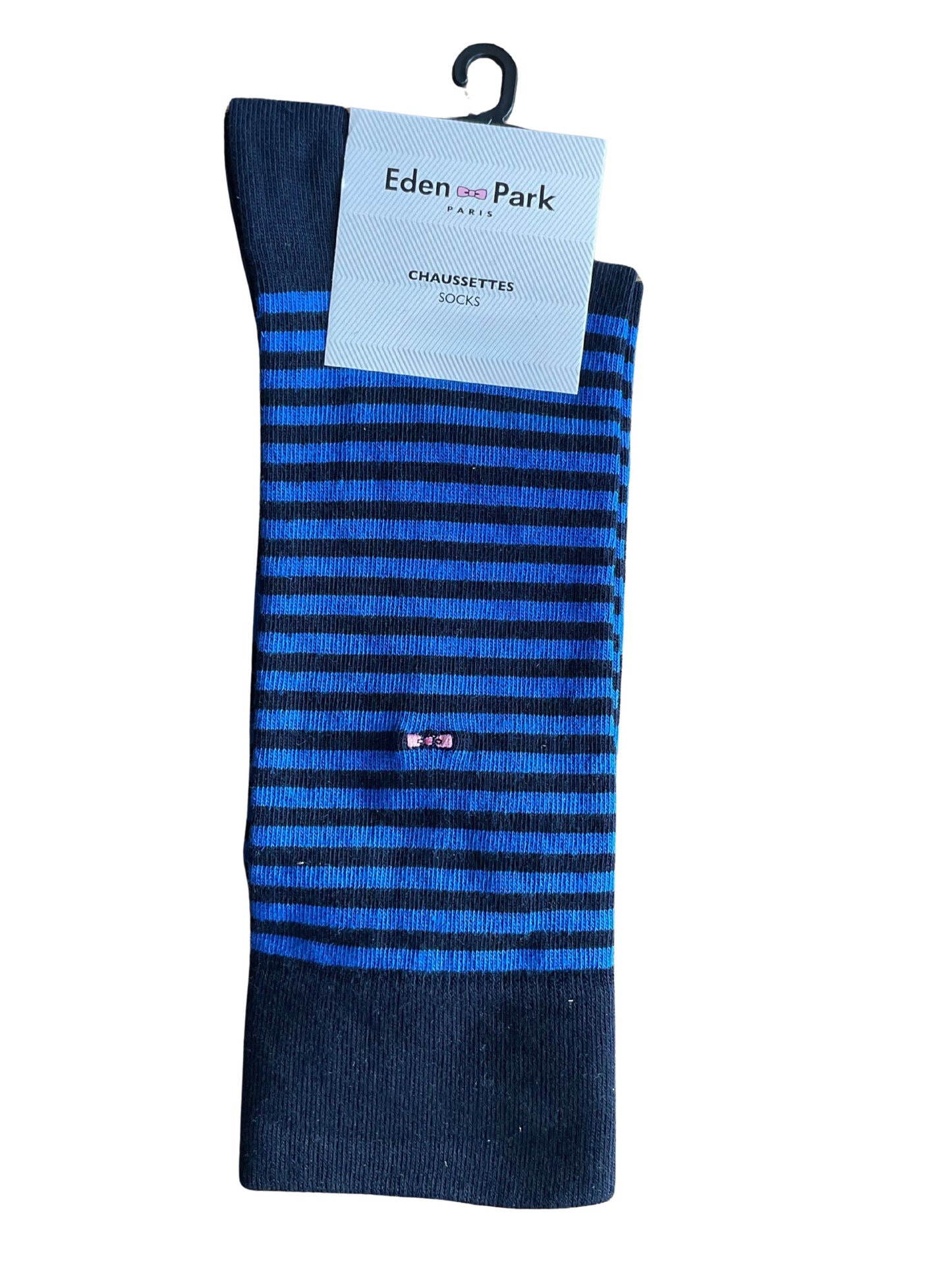 NAVY AND MID BLUE STRIPE SOCKS