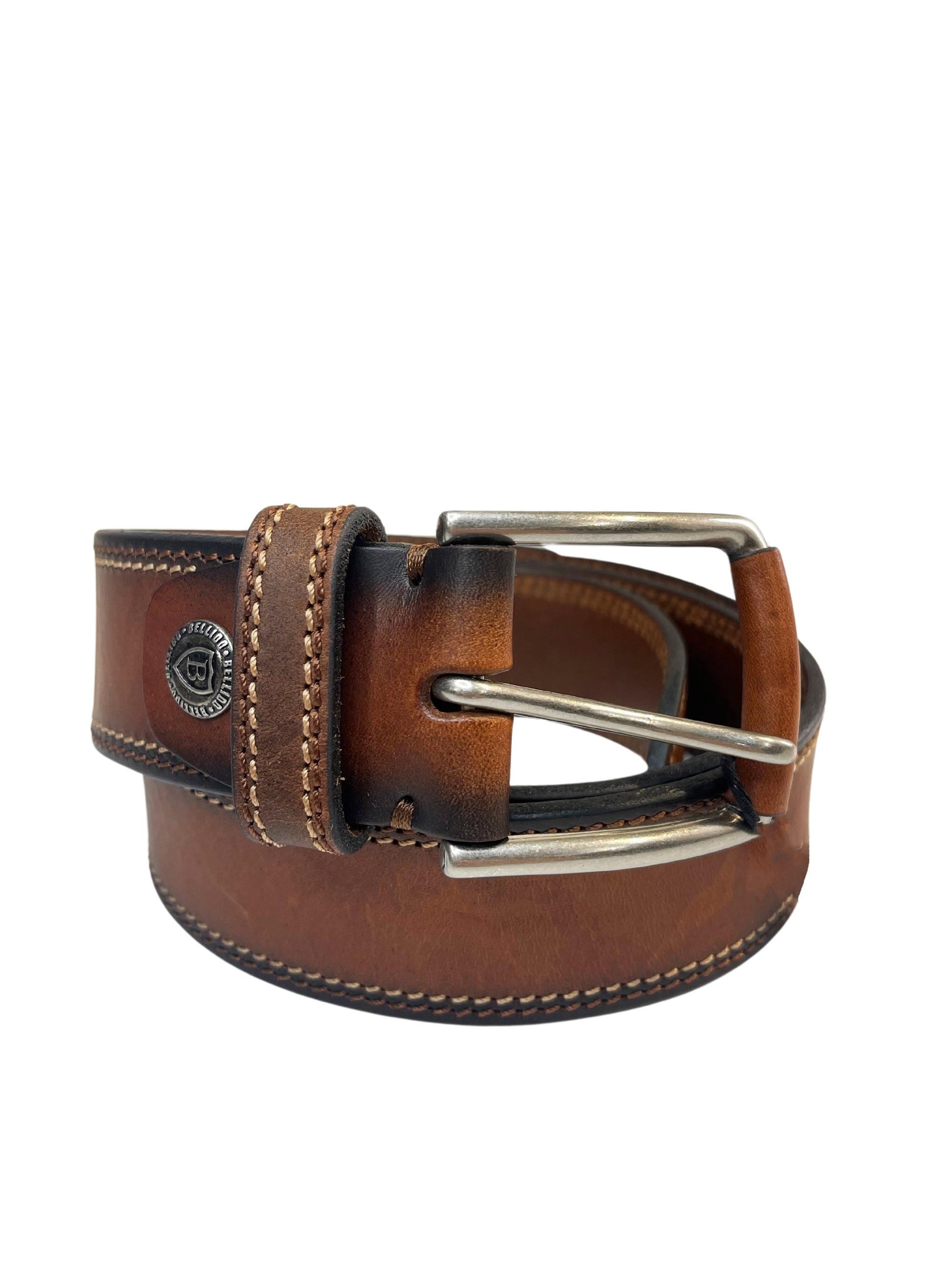 COWHIDE BROWN LEATHER BELT