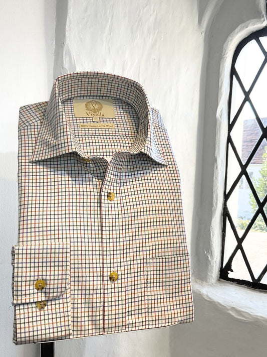 PLUM MINI TATTERSALL LONG SLEEVE SHIRT