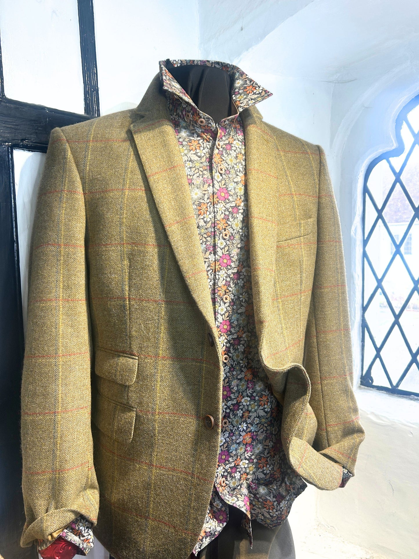 DESERT OVERCHECK TWEED JACKET