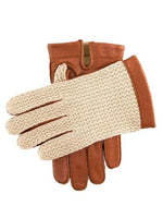 COGNAC CROCHET BACK LINED GLOVES