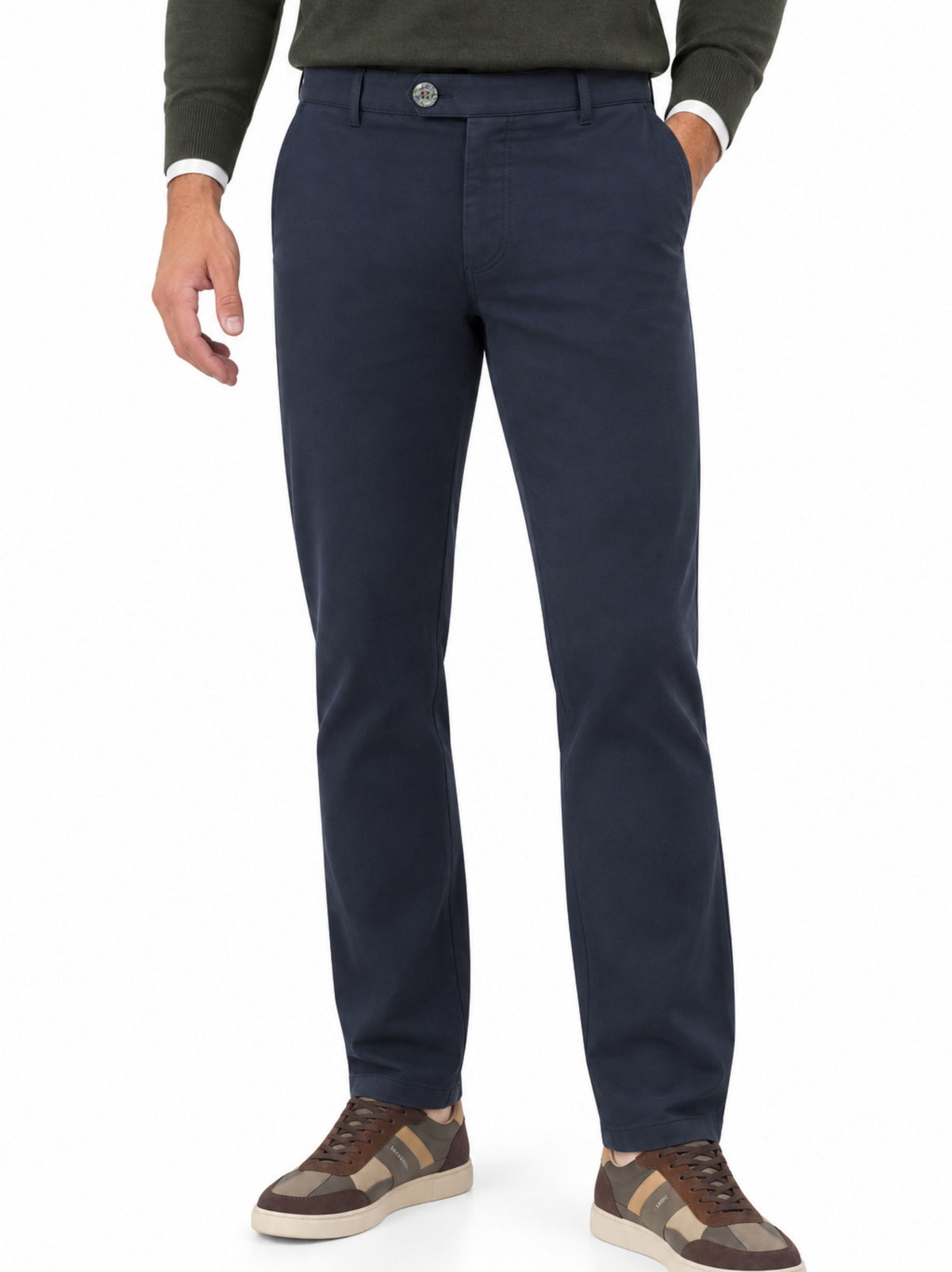 ROMA DARK BLUE COTTON CHINOS