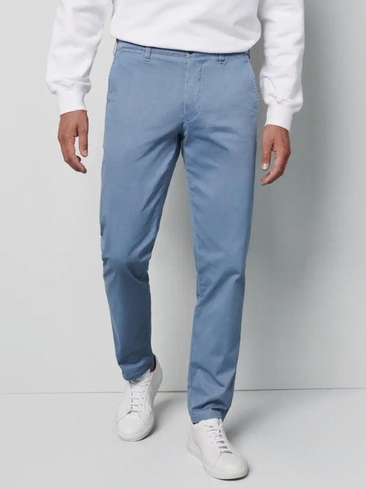 ORGANIC COTTON TWILL BLUE CHINOS