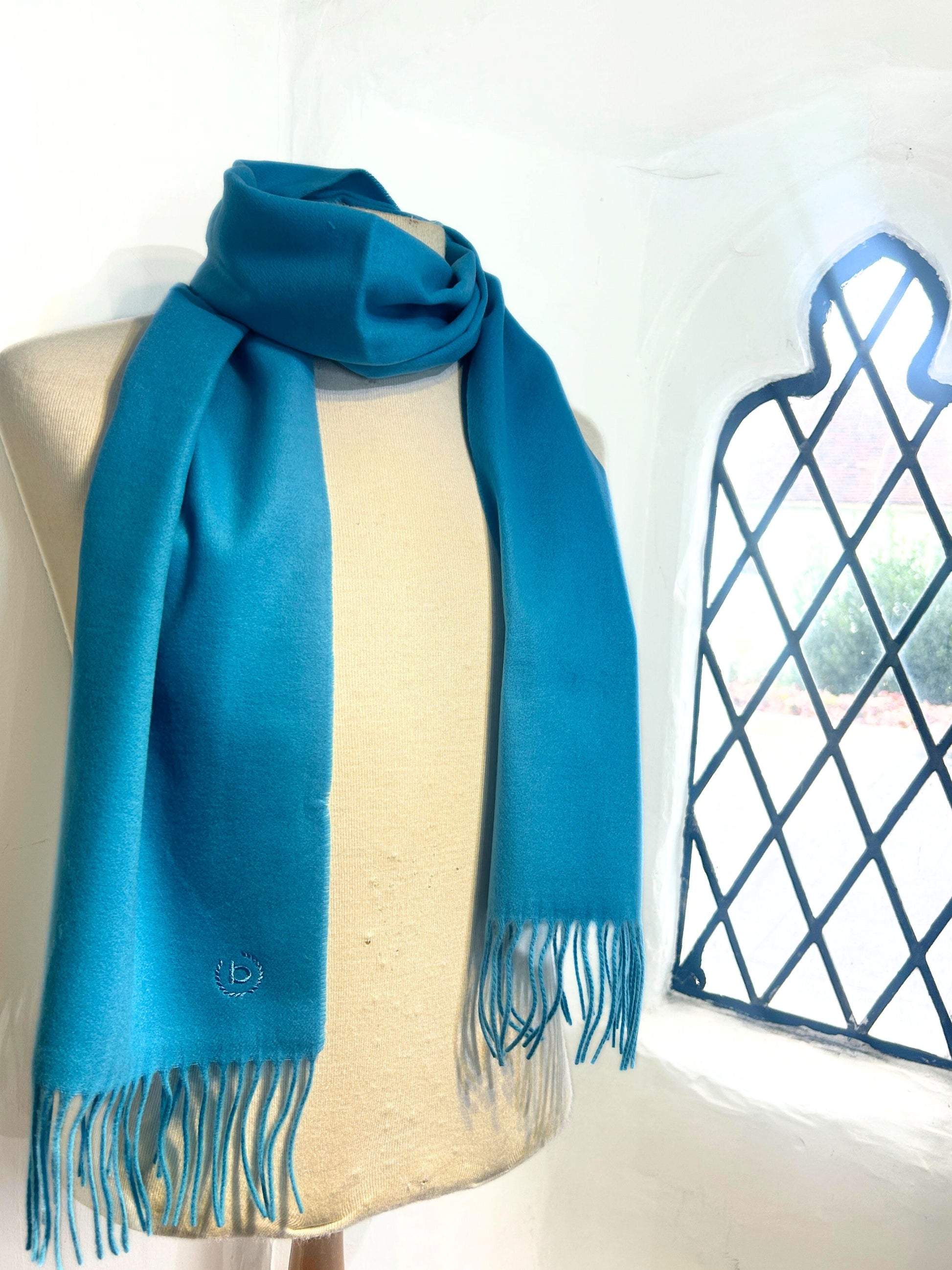 BUGATTI TURQUOISE CASHMINK SCARF