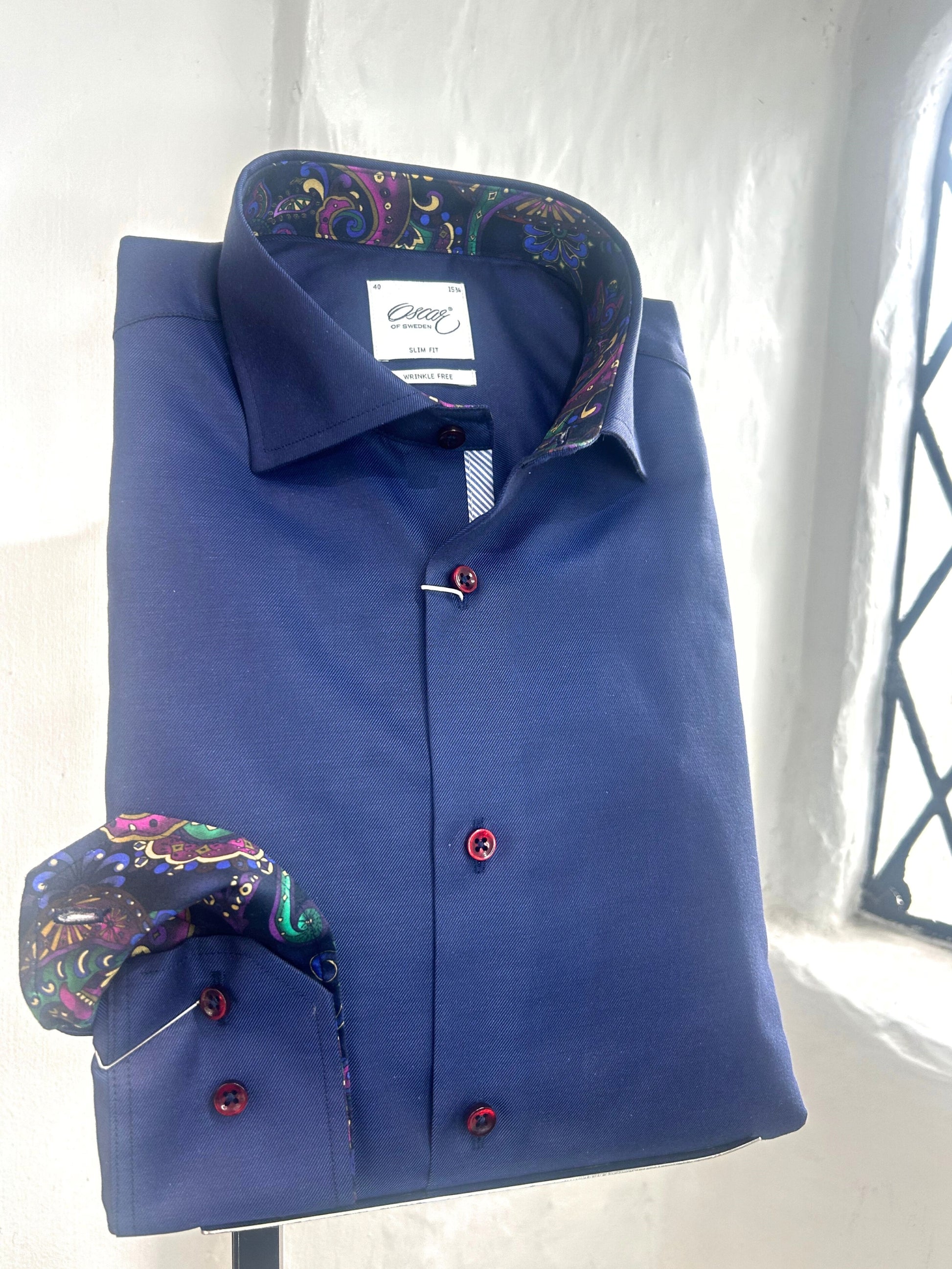 INDIGO BLUE SLIM FIT LONG SLEEVE SHIRT