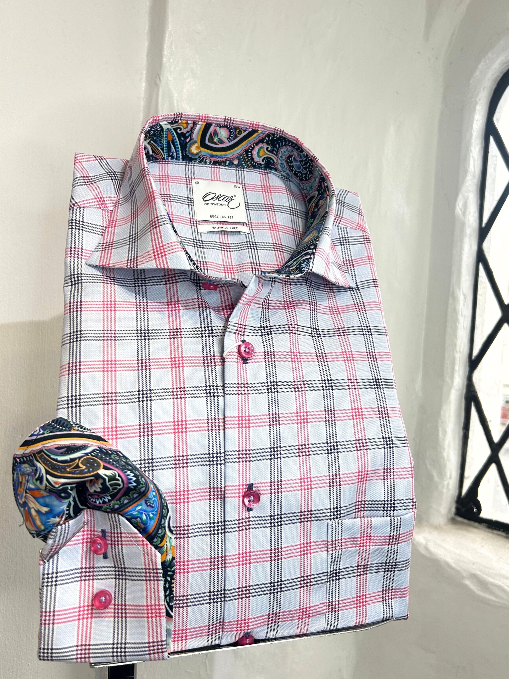 PINK CHECK LONG SLEEVE SHIRT