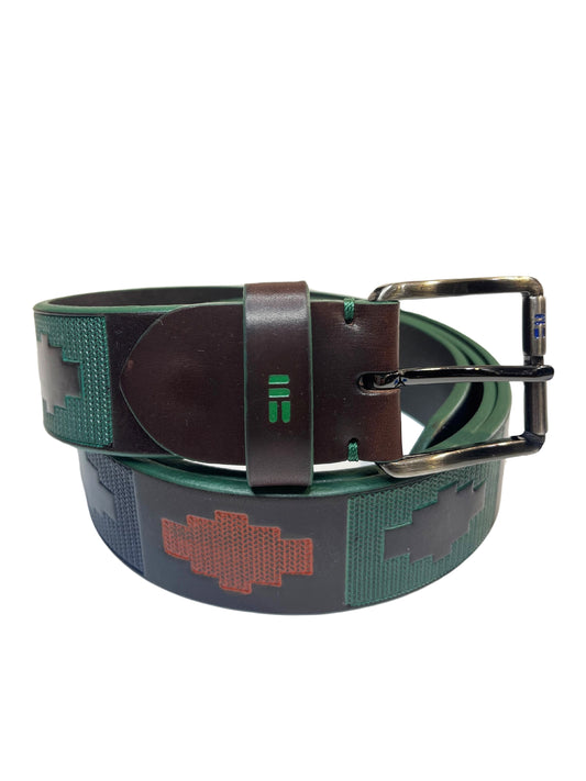 COWHIDE PATTERNED LEATHER BELT