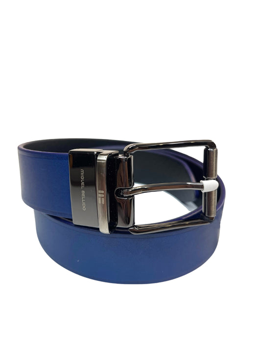 COWHIDE REVERSIBLE BLUE/BLACK BELT