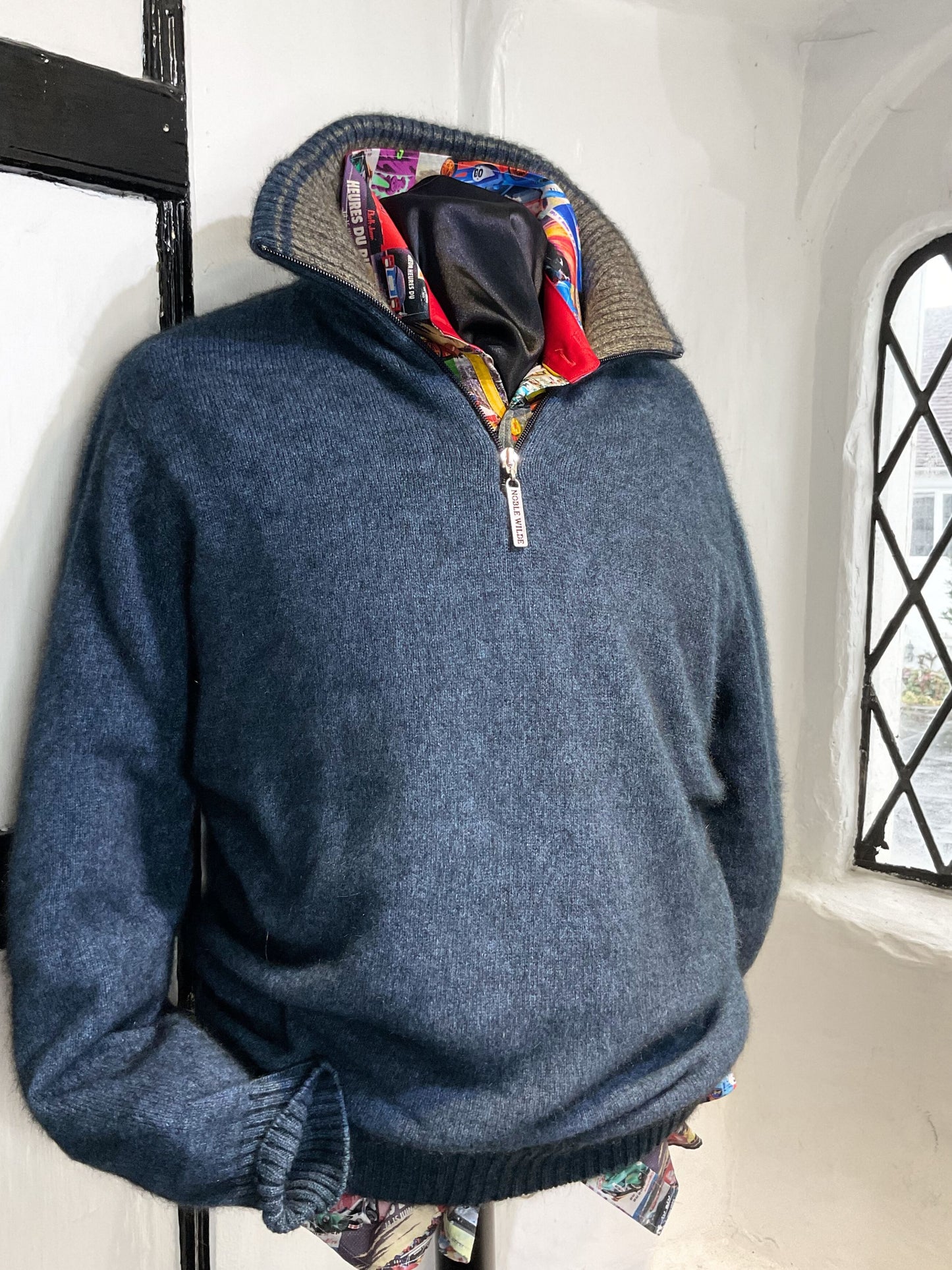 NEPTUNE/PUMICE TASMAN ZIP NECK JUMPER