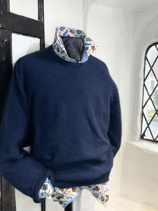 MARITIME BLUE CREW NECK JUMPER
