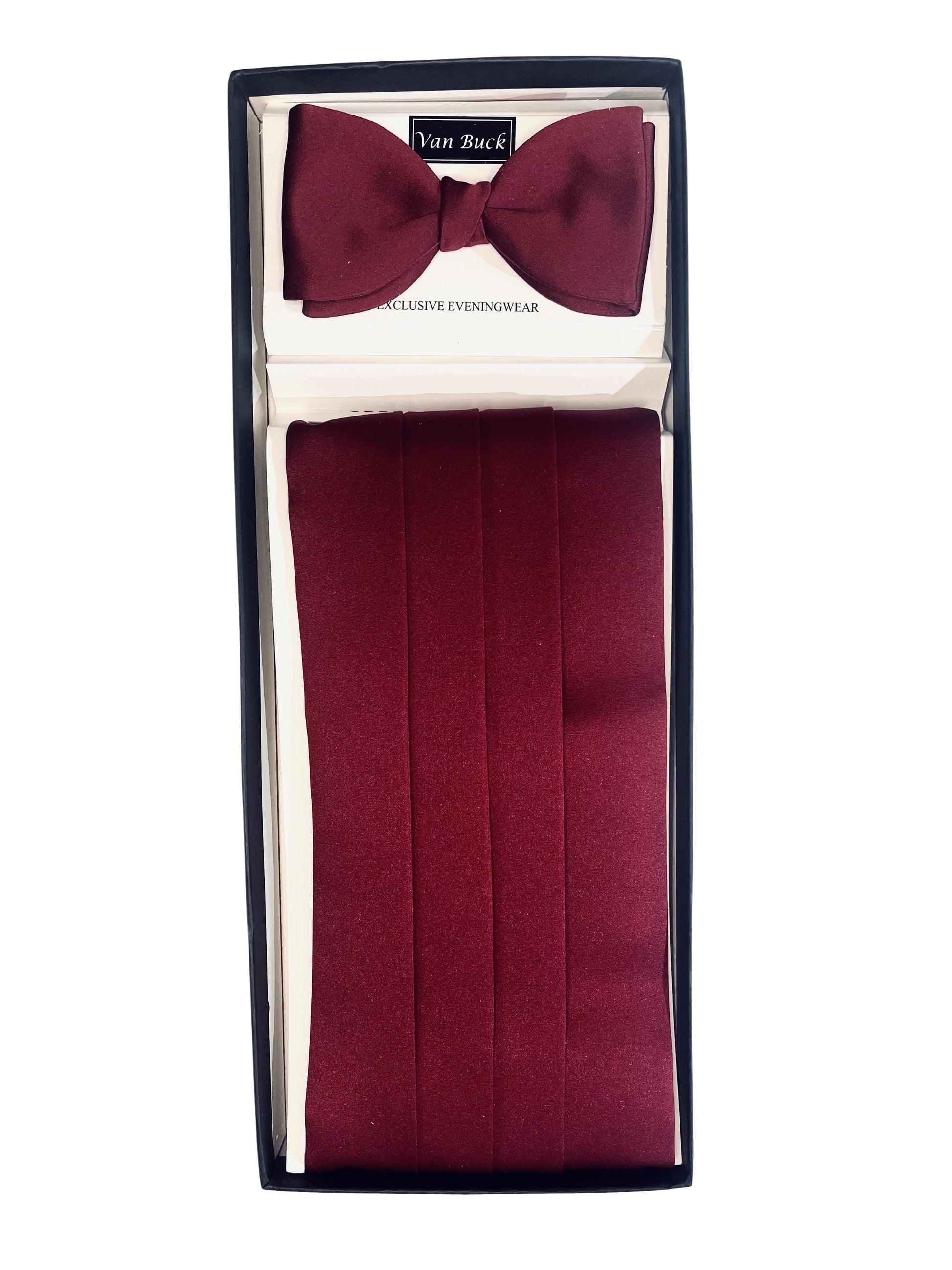 WINE BOW TIE AND CUMMERBUND SET