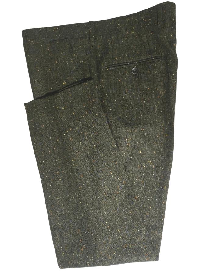 DARK GREEN TWEED TROUSERS