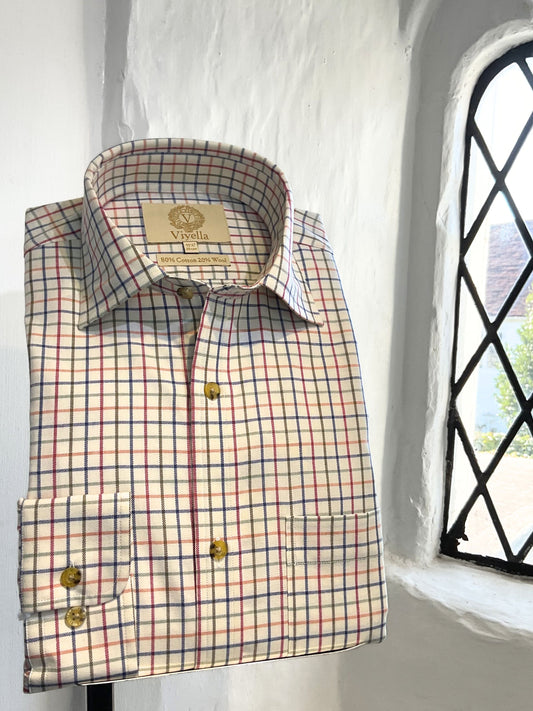 PLUM MEDIUM TATTERSALL LONG SLEEVE SHIRT