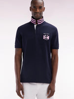 SHORT SLEEVE NAVY WITH PINK POLO