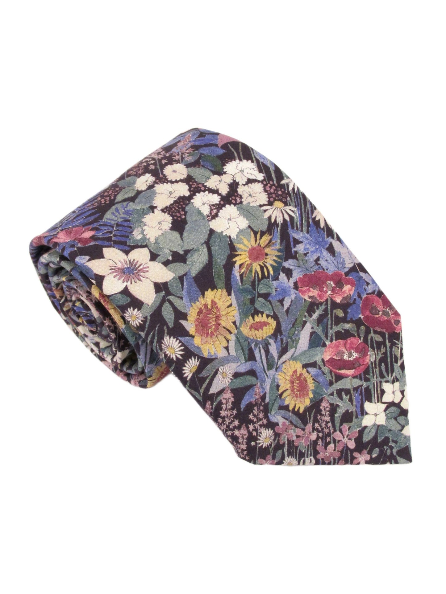 FARIA PURPLE TIE MADE WITH LIBERTY FABRIC