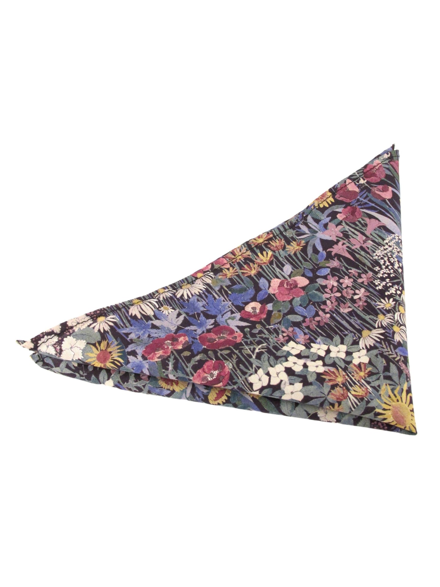 FARIA PURPLE HANDKERCHIEF MADE WITH LIBERTY FABRIC