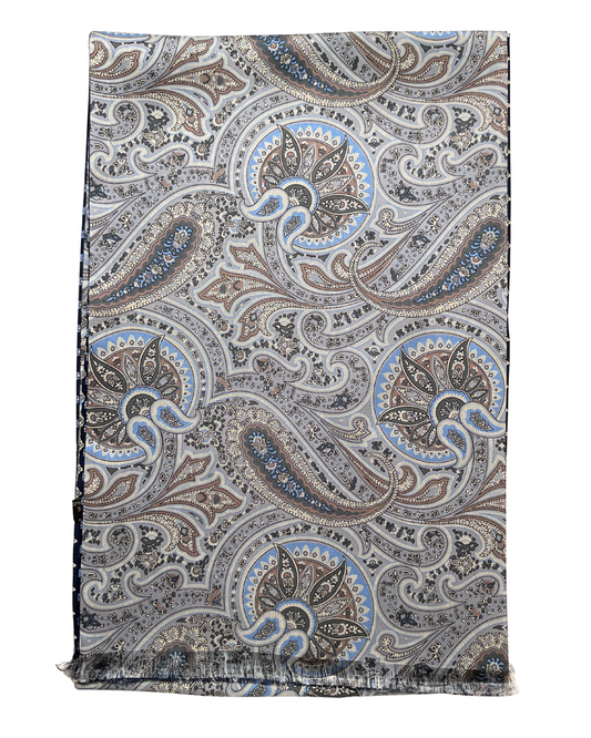 PAISLEY PRINT SILK SCARF