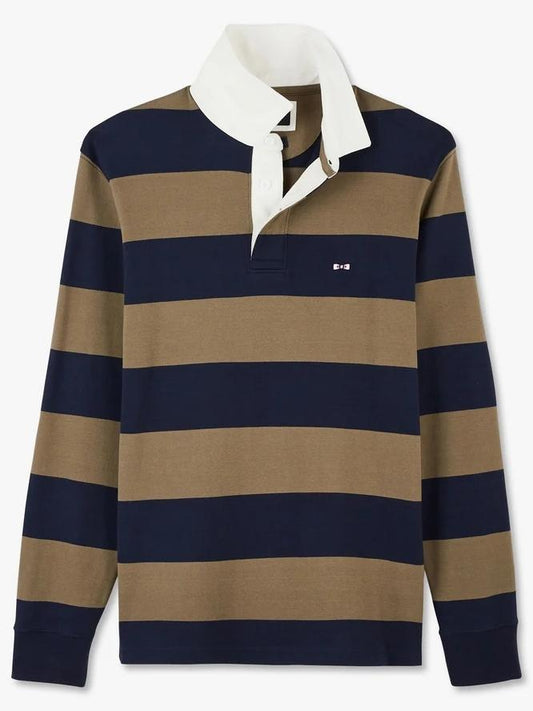 BROWN STRIPED RUGBY SHIRT