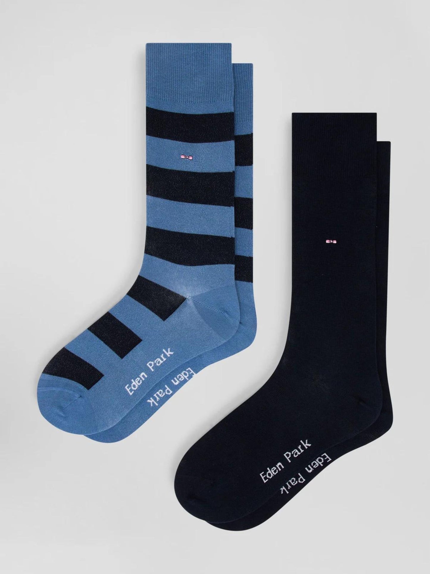 NAVY WIDE STRIPE SOCKS