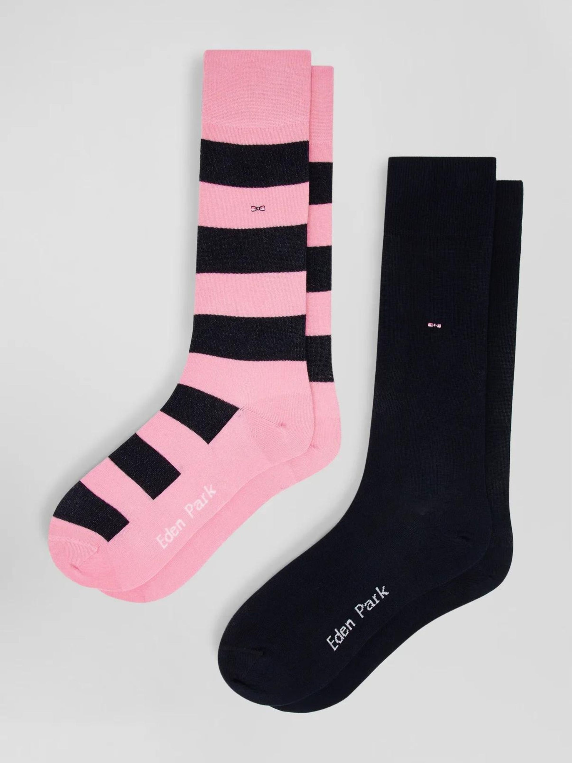 BLUE & PINK WIDE STRIPE SOCKS