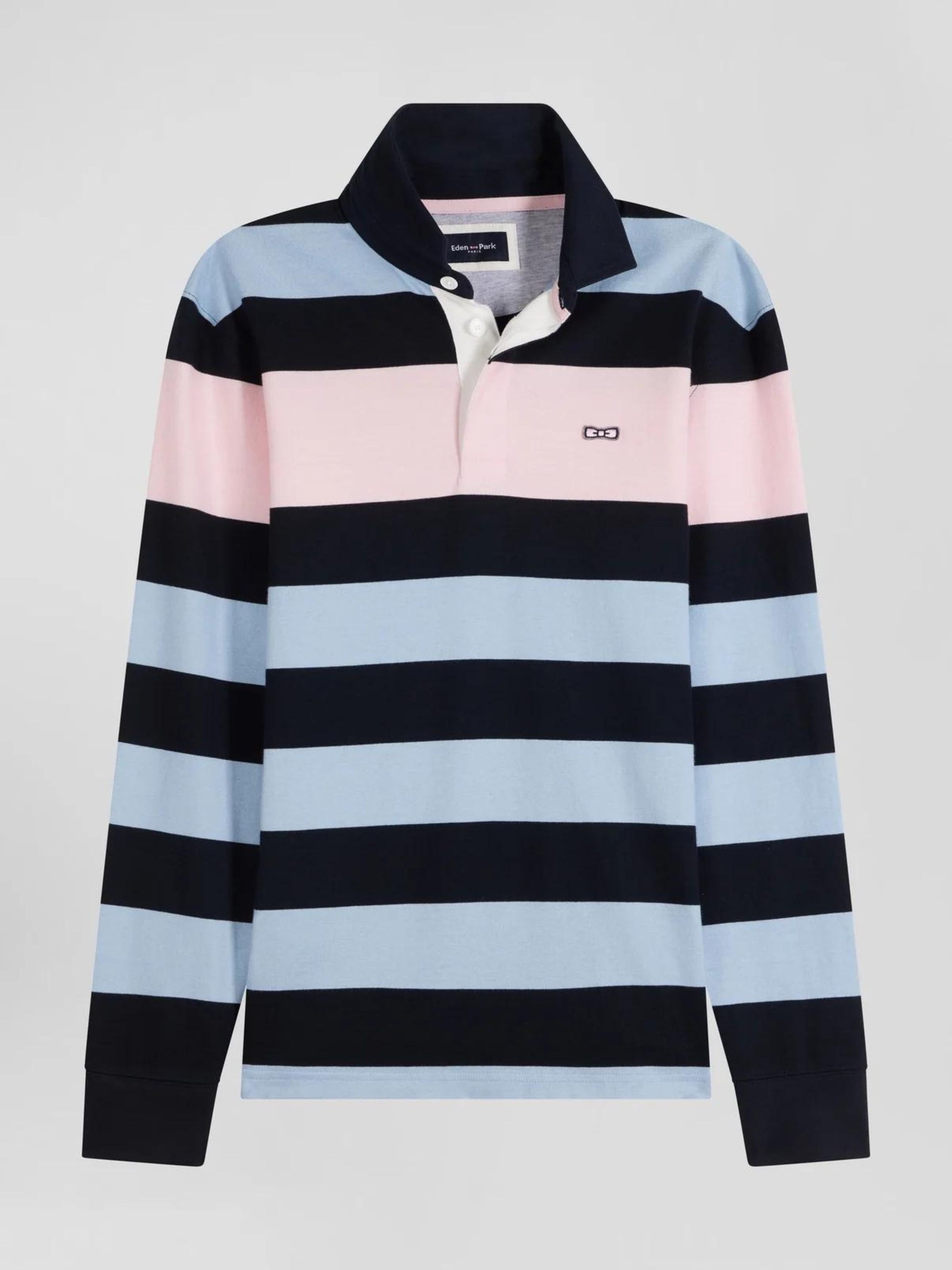 PINK & BLUE STRIPE LONG SLEEVE COTTON JUMPER