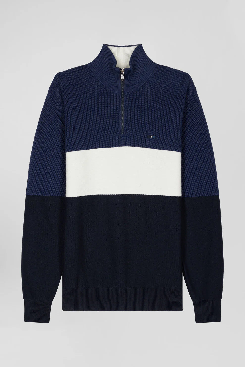 COTTON QUARTER ZIP LONG SLEEVE JUMPER