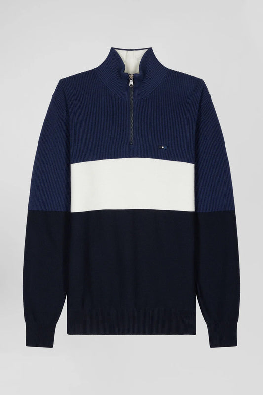 COTTON QUARTER ZIP LONG SLEEVE JUMPER