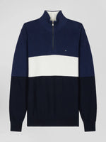 COTTON QUARTER ZIP LONG SLEEVE JUMPER