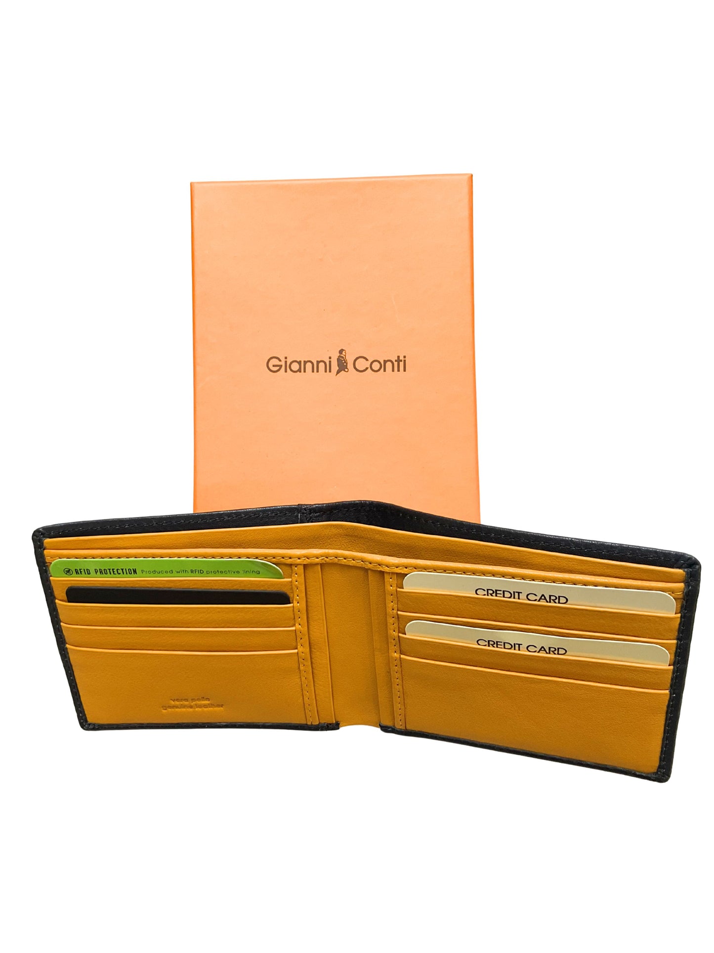 BLUE/CORN CASUAL LEATHER WALLET