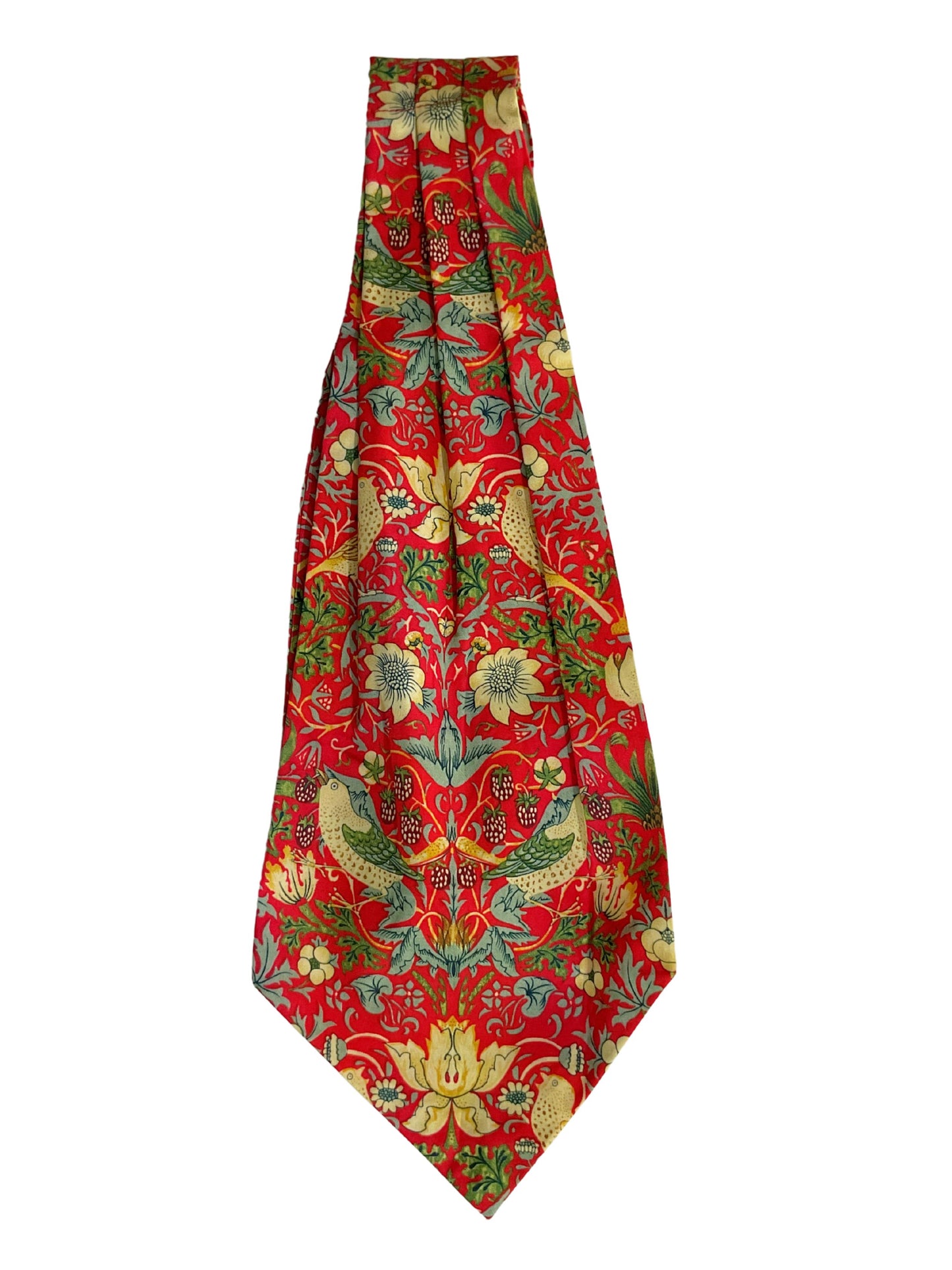 STRAWBERRY THIEF RED CRAVAT MADE WITH LIBERTY FABRIC