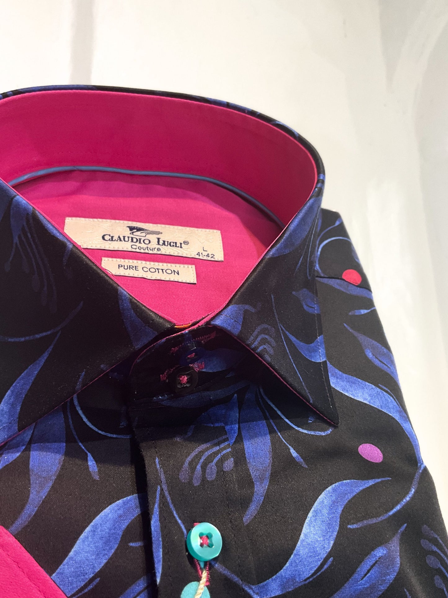 FLORAL PRINT AND COLOURED SPOTS LONG SLEEVED SHIRT