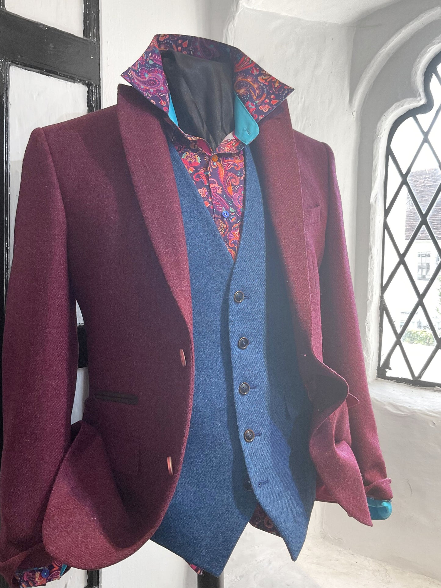 JEFF RED WOOL SPORTS JACKET