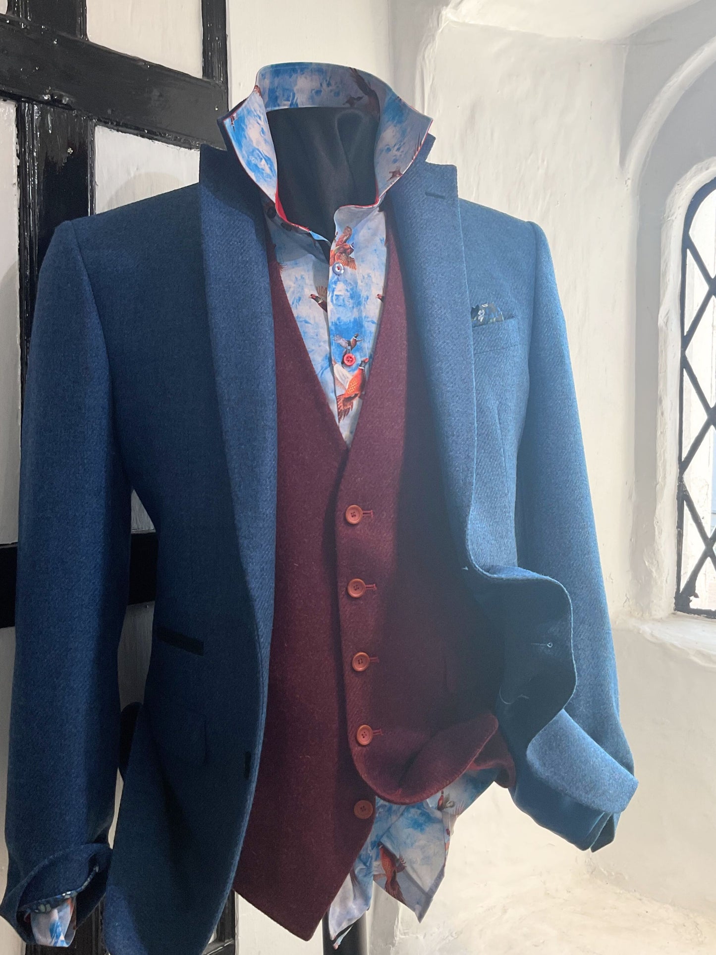 JEFF BLUE WOOL SPORTS JACKET