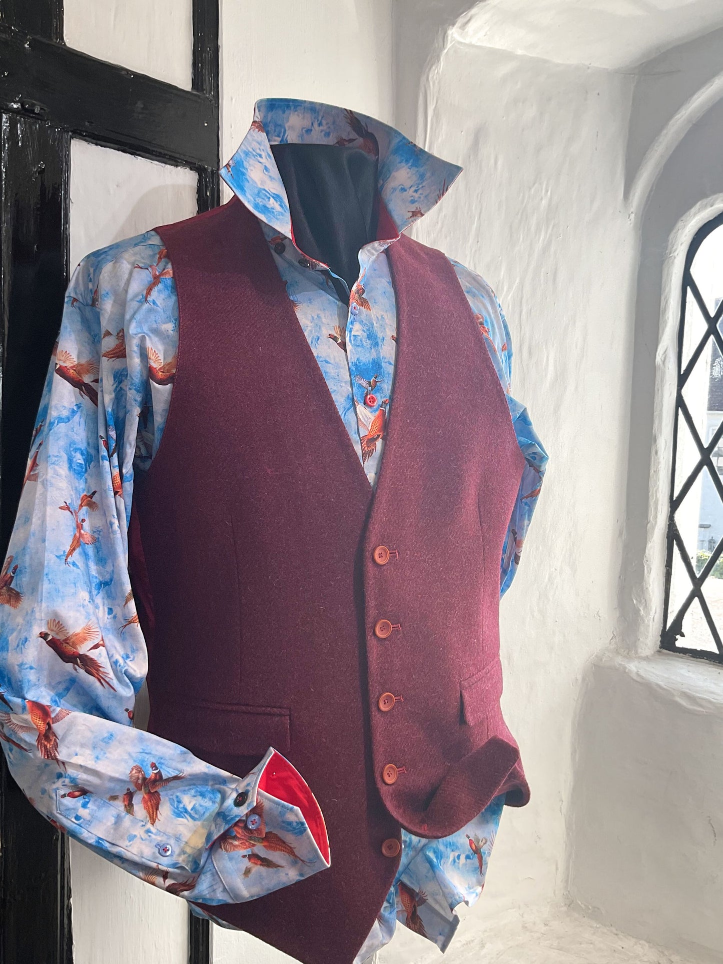 PETER RED WOOL WAISTCOAT