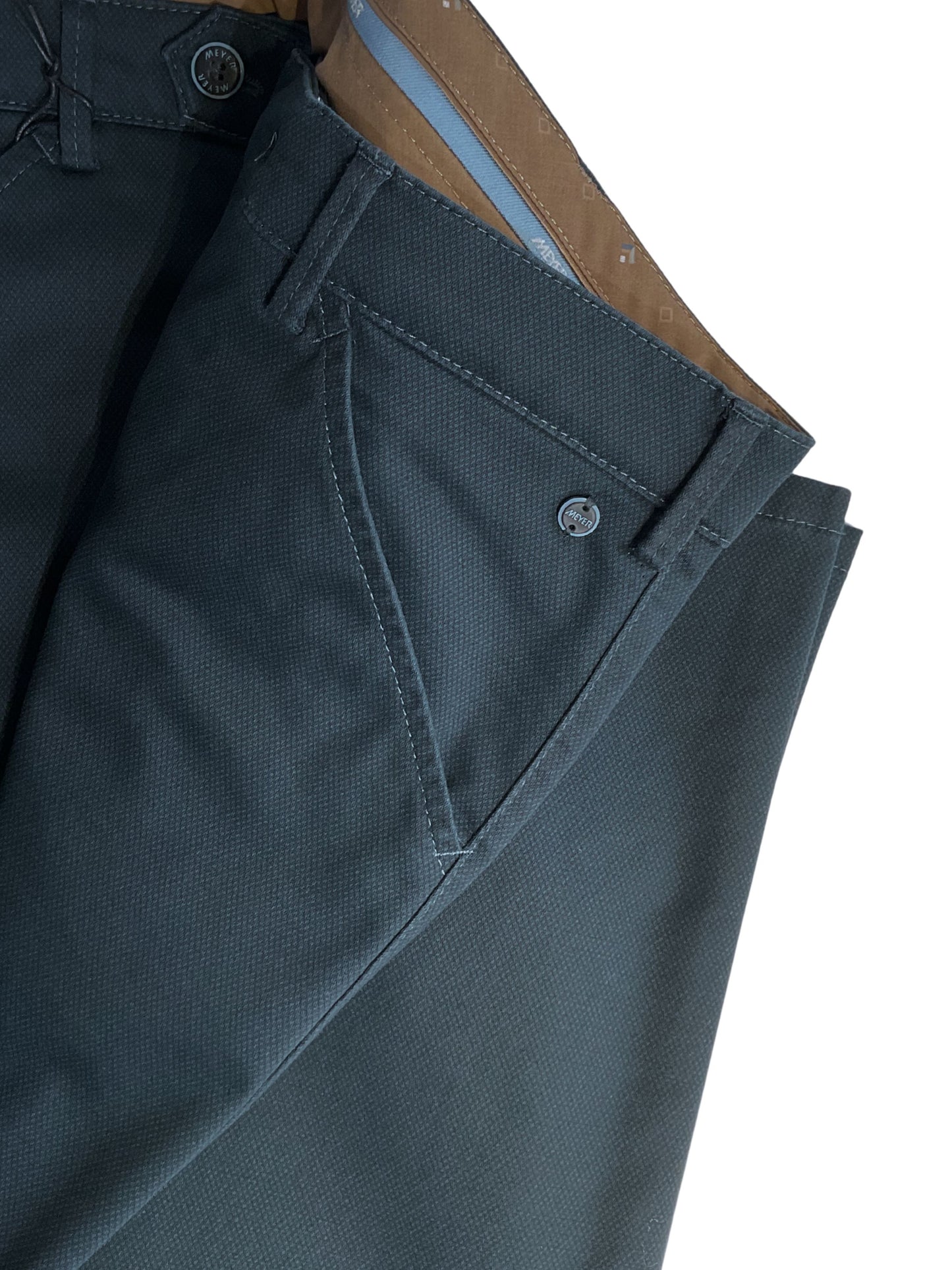 CHICAGO PETROL BLUE TEXTURED FINISH CHINOS